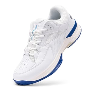 FitVille Mens Wide-Fit Tennis/Badminton/Squash Shoe White UK 14