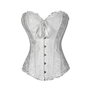 Aiixnze plus Size Lace up Overbust Corset Top Bustier