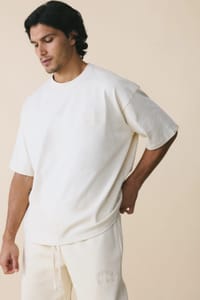 Man 280GSM Heavyweight Essential Embroidered Oversized T-Shirt