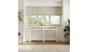 GFW Longslow Extra Large Radiator Cover White & Oak
