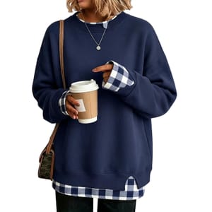 Oversized Women's Sweatshirts, Long Sleeve, Crew Neck, Lightweight