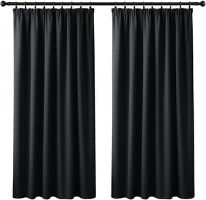 Yorkshire Bedding Black Curtains for Living Room
