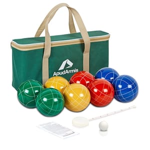 ApudArmis 90mm Bocce Ball Set for Beach and Lawn
