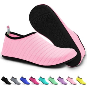 Pink Quick-Dry Water Shoes for Men and Women, Non-Slip