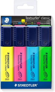 STAEDTLER Textsurfer 4 Pack Classic Highlighter - Assorted Colours (£1.90 S&S)