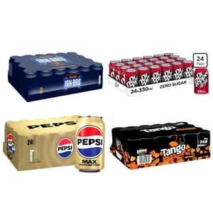 Any 2 Soft Drinks for £15 - Pepsi Max Caffeine Free, Irn Bru, Tango, Dr Pepper
