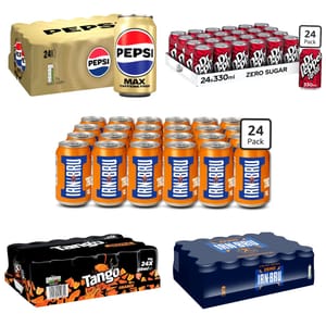 Any 2 Soft Drinks for £15 - Pepsi Max Caffeine Free, Irn Bru, Tango, Dr Pepper