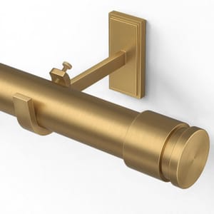 Gold Heavy Duty Curtain Pole, 71-122 Cm, 31 Mm Diameter