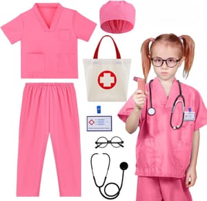 GSrenyu 7-Piece Kids Doctor Costume Set, 120cm