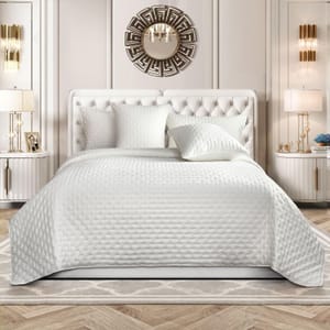 Luxury Quilted 3-Piece Bedspread Set, All-Season, Reversible