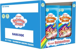 8 x 70g Swizzels Giant Rainbow Drops Bags (£4.22/£3.99 S&S)