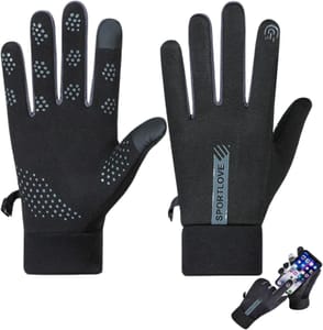 CERCTLA Winter Running Gloves - Touchscreen, Anti-Slip, Warm