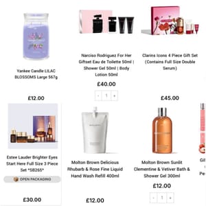 Discounted Christmas Gift Range - Perfume - Beauty Sets - Yankee & More