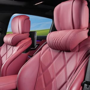 Dapucarin Car Seat Neck Pillow Memory Foam Red 2 Pack