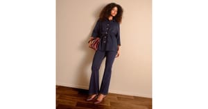Blue Vanilla Dark Blue Denim-Look Shirt Jacket