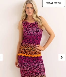 Ombre Floral Lace Skirt