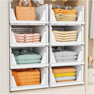 SNSLXH 5-Pack Durable Wardrobe Organizer, Foldable