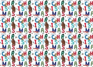 Gruffalo Christmas Wrapping Paper, 2 Sheets and Matching Gift Tags