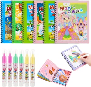 GSrenyu 6-Pack Watercolor Coloring Books for Kids