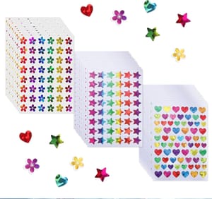 Auroriel 1560 Holographic Stickers for Kids Rewards, 1 Cm