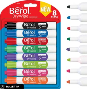 Berol Dry Wipe Whiteboard Marker Pens | Bullet Tip