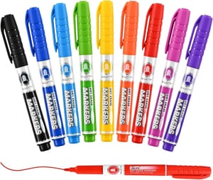 SUIN 9 Colour Low-Odour Whiteboard Markers