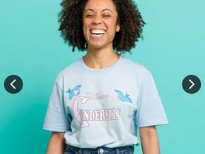 Disney Cinderella Classic Bird Logo Blue T-Shirt