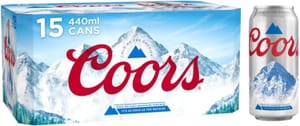 Coors Lager Beer 15 X 440 Ml (Cans)