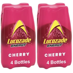 2 x 4 Pack Lucozade Energy Cherry Bottles, 380ml (£2.35/£2.03 S&S)