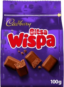 Cadbury Milk Chocolate Wispa Bitsa Sharing Bag, 100g (£1.07/96p S&S)