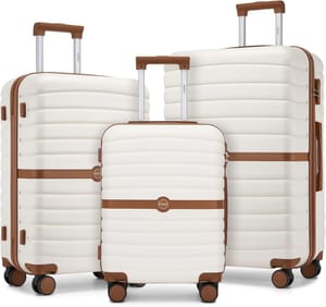 Kono 3PCS ABS+PC Hard Shell Suitcase Set