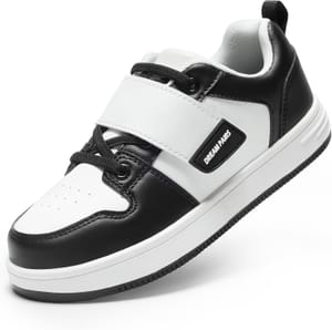 Dream Pairs Lace-up Shoes, Size 1 Big Kid, Black/White, SDFS2420K