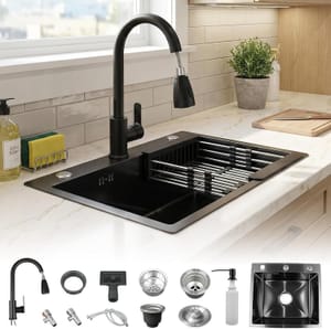 50x45cm Single Stainless Steel Drop-in Kitchen Sink