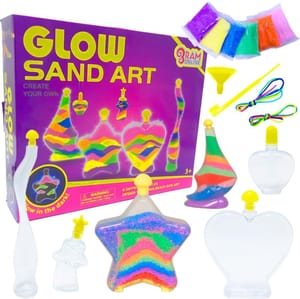 Ram Make Your Own Glow-in-the-Dark Glitter Sand Art Bottles Kit