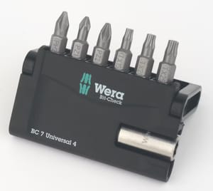 Wera Bit-Check 7 Universal 4-1/4 in Hex Bit Set