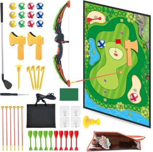 48-Piece 3-in-1 Golf Chipping & Hitting Mat Set (Double-Sided)