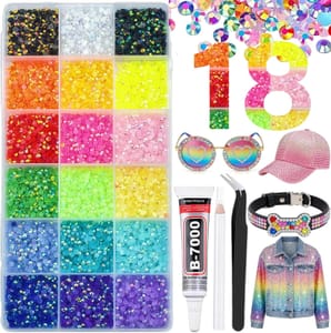 Nail Art Rhinestones Kit 18 Colors, 3mm Gems