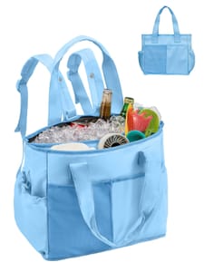 2-in-1 Insulated Dry-Wet Cooler Backpack for Women, Blue