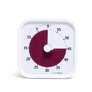 Time Timer MOD: 60-Minute Visual Timer, Silent, White