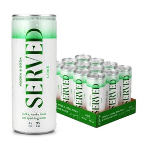 SERVED Premium Vodka Lime & Soda, 4% ABV, Wonky Fruit