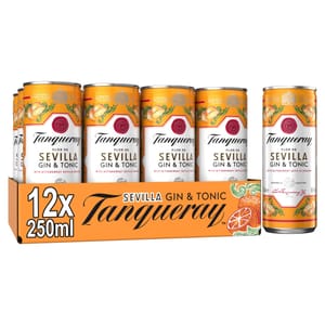 Tanqueray Flor De Sevilla Gin & Tonic Cans 12x250ml