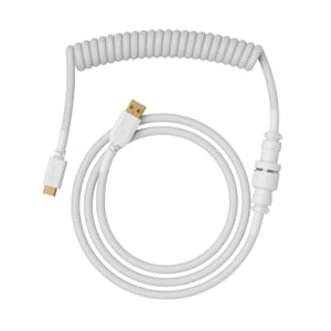 Glorious Gaming Coiled USB-a to USB-C Keyboard Cable, Ghost White