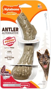 Nylabone Extreme Tough Dog Chew Toy Antler Alternative, Venison Flavour