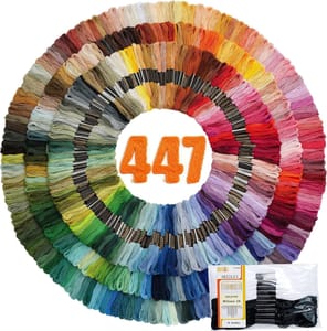 447 Colors Embroidery Floss Complete Set, 6-Strand Polyester Thread