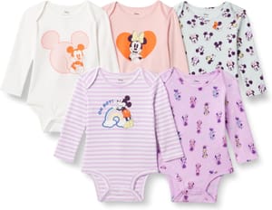 Amazon Essentials Disney Marvel Star Wars Baby Bodysuits, 5-Pack, 18M