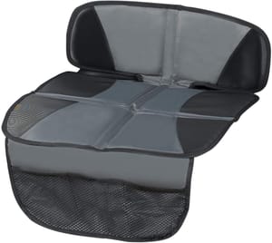 Kaiphy Car Seat Protector with Padding, Leather-Reinforced Corners, Pockets Gray