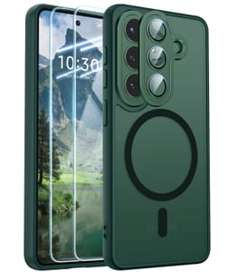 JAME Galaxy S26 Case with Magnetic Camera Protector, Green