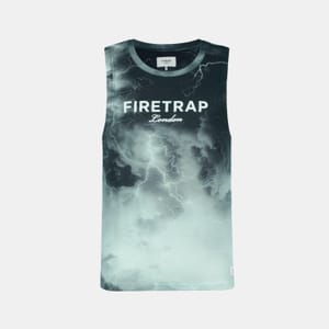 Men's Sub Lightning Print Cotton Muscle Vest
