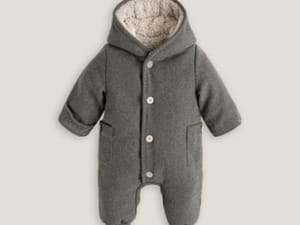 Recycled Hooded Pramsuit with Sherpa Lining