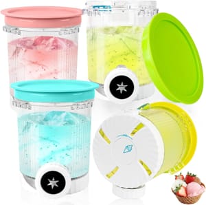 4 Pack Creami Deluxe Tubs for Ninja Swirl by CREAMi